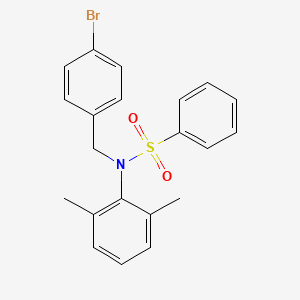 molecular formula C21H20BrNO2S B3486732 N-(4-bromobenzyl)-N-(2,6-dimethylphenyl)benzenesulfonamide 