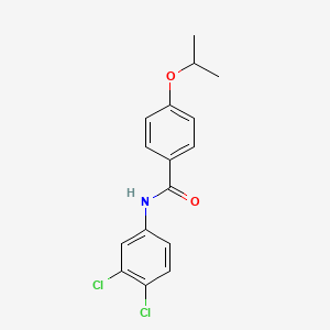 molecular formula C16H15Cl2NO2 B3486810 N-(3,4-dichlorophenyl)-4-isopropoxybenzamide 
