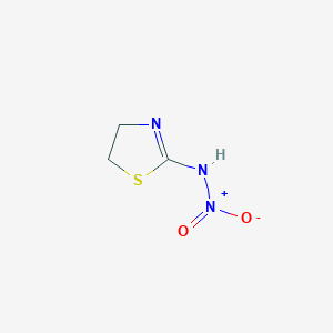 molecular formula C3H5N3O2S B034871 N-(4,5-Dihydro-1,3-thiazol-2-yl)nitramide CAS No. 105827-90-5