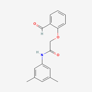 molecular formula C17H17NO3 B3487126 N-(3,5-dimethylphenyl)-2-(2-formylphenoxy)acetamide 