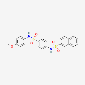 molecular formula C23H20N2O5S2 B3487467 N-(4-{[(4-methoxyphenyl)amino]sulfonyl}phenyl)-2-naphthalenesulfonamide 
