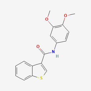 molecular formula C17H15NO3S B3487702 N-(3,4-dimethoxyphenyl)-1-benzothiophene-3-carboxamide 