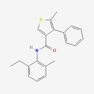 molecular formula C21H21NOS B3487729 N-(2-ethyl-6-methylphenyl)-5-methyl-4-phenylthiophene-3-carboxamide 