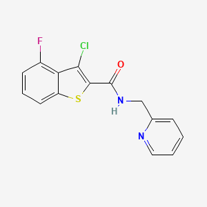 molecular formula C15H10ClFN2OS B3487791 3-chloro-4-fluoro-N-(pyridin-2-ylmethyl)-1-benzothiophene-2-carboxamide CAS No. 588675-32-5