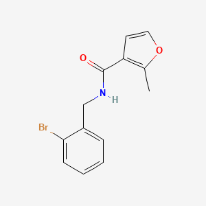 molecular formula C13H12BrNO2 B3487814 N-[(2-bromophenyl)methyl]-2-methylfuran-3-carboxamide 