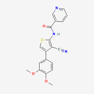 molecular formula C19H15N3O3S B3487829 N-[3-cyano-4-(3,4-dimethoxyphenyl)-2-thienyl]nicotinamide 