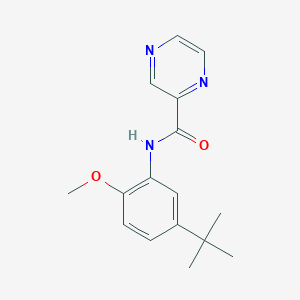molecular formula C16H19N3O2 B3487981 N-(5-tert-butyl-2-methoxyphenyl)pyrazine-2-carboxamide 