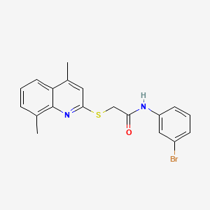 molecular formula C19H17BrN2OS B3488102 N-(3-bromophenyl)-2-(4,8-dimethylquinolin-2-yl)sulfanylacetamide 