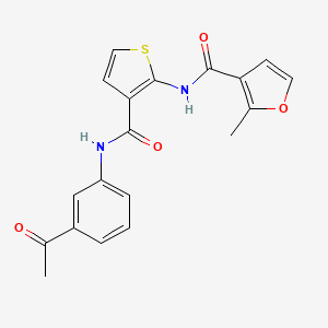 molecular formula C19H16N2O4S B3488533 N-{3-[(3-acetylphenyl)carbamoyl]thiophen-2-yl}-2-methylfuran-3-carboxamide 