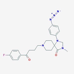 molecular formula C24H27FN6O2 B034886 4-Azido-N-methylspiperone CAS No. 104820-55-5