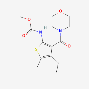 molecular formula C14H20N2O4S B3488706 methyl [4-ethyl-5-methyl-3-(4-morpholinylcarbonyl)-2-thienyl]carbamate 