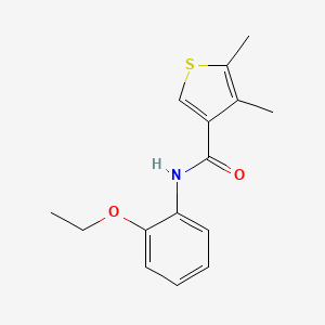 molecular formula C15H17NO2S B3488749 N-(2-ethoxyphenyl)-4,5-dimethylthiophene-3-carboxamide CAS No. 774589-68-3