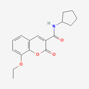 molecular formula C17H19NO4 B3488874 N-cyclopentyl-8-ethoxy-2-oxo-2H-chromene-3-carboxamide 