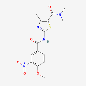 molecular formula C15H16N4O5S B3488901 2-(4-METHOXY-3-NITROBENZAMIDO)-NN4-TRIMETHYL-13-THIAZOLE-5-CARBOXAMIDE 