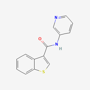 molecular formula C14H10N2OS B3488968 N-(pyridin-3-yl)-1-benzothiophene-3-carboxamide 