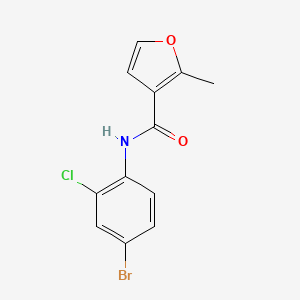 molecular formula C12H9BrClNO2 B3488986 N-(4-bromo-2-chlorophenyl)-2-methylfuran-3-carboxamide 