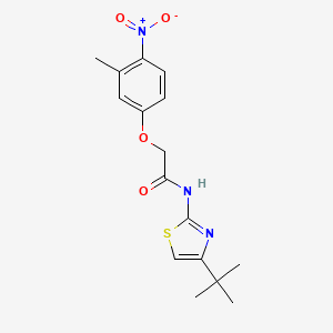 molecular formula C16H19N3O4S B3488997 N-(4-TERT-BUTYL-13-THIAZOL-2-YL)-2-(3-METHYL-4-NITROPHENOXY)ACETAMIDE 