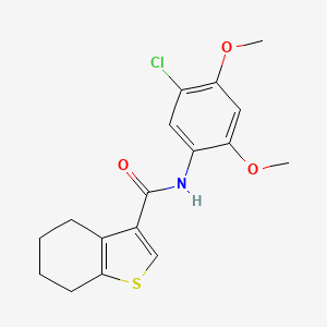 molecular formula C17H18ClNO3S B3489045 N-(5-chloro-2,4-dimethoxyphenyl)-4,5,6,7-tetrahydro-1-benzothiophene-3-carboxamide 