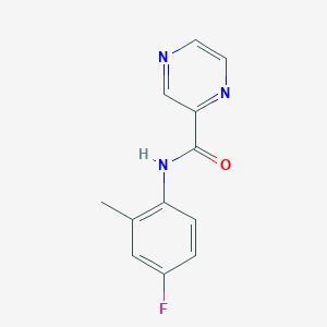 molecular formula C12H10FN3O B3489220 N-(4-fluoro-2-methylphenyl)-2-pyrazinecarboxamide 