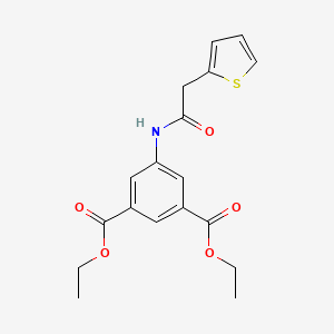 molecular formula C18H19NO5S B3489278 DIETHYL 5-{[2-(2-THIENYL)ACETYL]AMINO}ISOPHTHALATE 