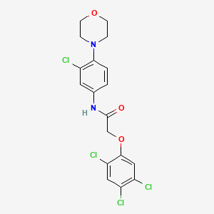 molecular formula C18H16Cl4N2O3 B3489351 N-[3-chloro-4-(4-morpholinyl)phenyl]-2-(2,4,5-trichlorophenoxy)acetamide 
