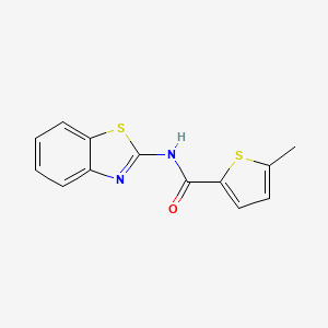 molecular formula C13H10N2OS2 B3489353 N-(1,3-benzothiazol-2-yl)-5-methylthiophene-2-carboxamide 