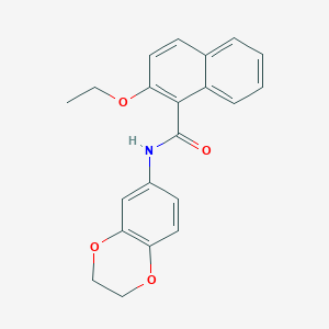 molecular formula C21H19NO4 B3489490 N-(2,3-dihydro-1,4-benzodioxin-6-yl)-2-ethoxy-1-naphthamide 