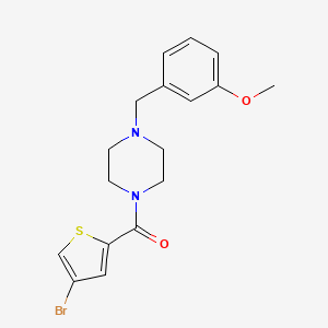 molecular formula C17H19BrN2O2S B3489638 1-[(4-bromo-2-thienyl)carbonyl]-4-(3-methoxybenzyl)piperazine 