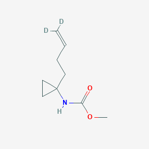 molecular formula C9H15NO2 B034897 methyl N-[1-(4,4-dideuteriobut-3-enyl)cyclopropyl]carbamate CAS No. 106455-75-8