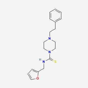 molecular formula C18H23N3OS B3489806 N-(2-furylmethyl)-4-(2-phenylethyl)-1-piperazinecarbothioamide 
