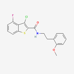 molecular formula C18H15ClFNO2S B3489816 3-chloro-4-fluoro-N-[2-(2-methoxyphenyl)ethyl]-1-benzothiophene-2-carboxamide 