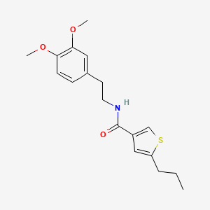 molecular formula C18H23NO3S B3489843 N-[2-(3,4-dimethoxyphenyl)ethyl]-5-propylthiophene-3-carboxamide 
