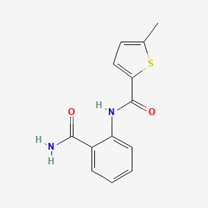 molecular formula C13H12N2O2S B3489879 N-(2-carbamoylphenyl)-5-methylthiophene-2-carboxamide 
