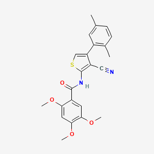 molecular formula C23H22N2O4S B3489942 N-[3-cyano-4-(2,5-dimethylphenyl)-2-thienyl]-2,4,5-trimethoxybenzamide 