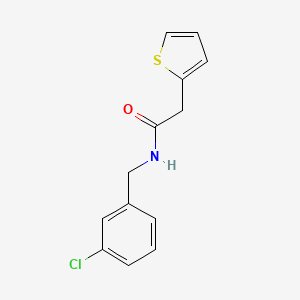 molecular formula C13H12ClNOS B3490042 N-[(3-CHLOROPHENYL)METHYL]-2-(THIOPHEN-2-YL)ACETAMIDE 