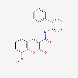 molecular formula C24H19NO4 B3490073 N-2-biphenylyl-8-ethoxy-2-oxo-2H-chromene-3-carboxamide 