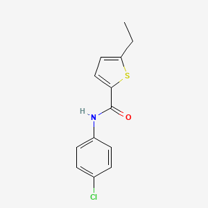 molecular formula C13H12ClNOS B3490109 N-(4-chlorophenyl)-5-ethylthiophene-2-carboxamide 