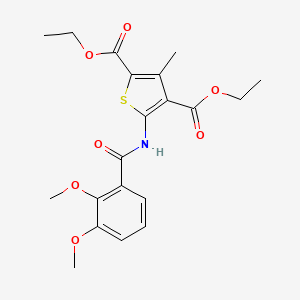 molecular formula C20H23NO7S B3490135 diethyl 5-(2,3-dimethoxybenzamido)-3-methylthiophene-2,4-dicarboxylate 