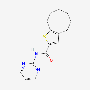 molecular formula C15H17N3OS B3490204 N-(PYRIMIDIN-2-YL)-4H5H6H7H8H9H-CYCLOOCTA[B]THIOPHENE-2-CARBOXAMIDE 