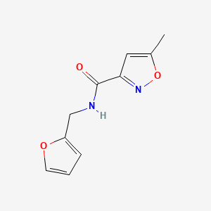 molecular formula C10H10N2O3 B3490231 N-(furan-2-ylmethyl)-5-methyl-1,2-oxazole-3-carboxamide 