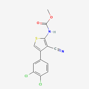 molecular formula C13H8Cl2N2O2S B3490319 methyl [3-cyano-4-(3,4-dichlorophenyl)-2-thienyl]carbamate 
