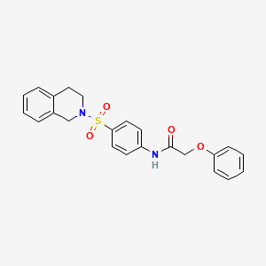 molecular formula C23H22N2O4S B3490346 N-[4-(3,4-dihydro-2(1H)-isoquinolinylsulfonyl)phenyl]-2-phenoxyacetamide 