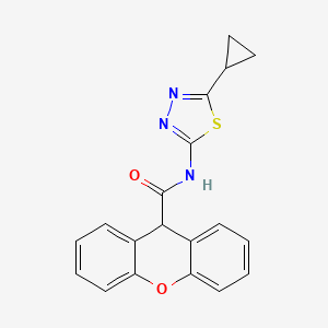 molecular formula C19H15N3O2S B3490389 N-(5-cyclopropyl-1,3,4-thiadiazol-2-yl)-9H-xanthene-9-carboxamide 