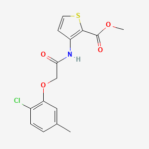 molecular formula C15H14ClNO4S B3490472 METHYL 3-{[2-(2-CHLORO-5-METHYLPHENOXY)ACETYL]AMINO}-2-THIOPHENECARBOXYLATE 