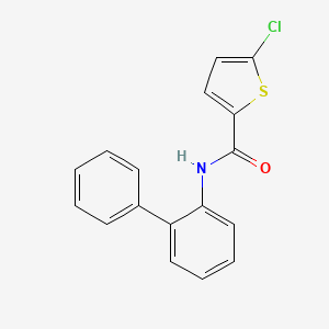 molecular formula C17H12ClNOS B3490487 N-2-biphenylyl-5-chloro-2-thiophenecarboxamide 