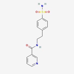molecular formula C14H15N3O3S B3490518 N-[2-(4-sulfamoylphenyl)ethyl]pyridine-3-carboxamide 