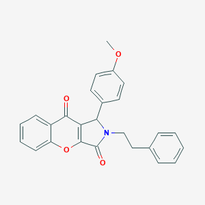 molecular formula C26H21NO4 B349084 1-(4-Methoxyphenyl)-2-(2-phenylethyl)-1,2-dihydrochromeno[2,3-c]pyrrole-3,9-dione CAS No. 632305-28-3
