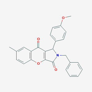 molecular formula C26H21NO4 B349087 2-Benzyl-1-(4-methoxyphenyl)-7-methyl-1,2-dihydrochromeno[2,3-c]pyrrole-3,9-dione CAS No. 874463-59-9