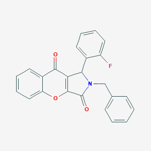 molecular formula C24H16FNO3 B349090 2-Benzyl-1-(2-fluorophenyl)-1,2-dihydrochromeno[2,3-c]pyrrole-3,9-dione CAS No. 874463-55-5