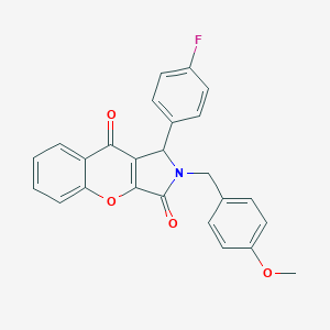 molecular formula C25H18FNO4 B349092 1-(4-Fluorophenyl)-2-(4-methoxybenzyl)-1,2-dihydrochromeno[2,3-c]pyrrole-3,9-dione CAS No. 850188-35-1